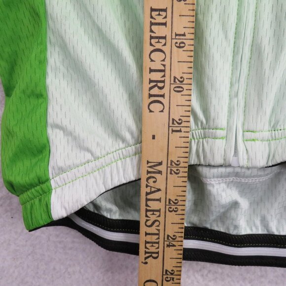 Zero Bike Cycling Jersey Mens Small Green Half Zip Short Sleeve 3 Rear Pockets - Picture 9 of 9